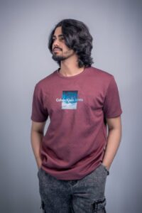 Calvin Klein Jeans Embossed Logo T-Shirt - Maroon