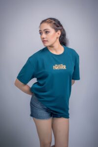 Black Panther Graphic Logo T-Shirt for Women - Teal
