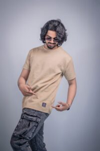 Armani Exchange Logo Tonal Monogram T-Shirt for Men - Beige